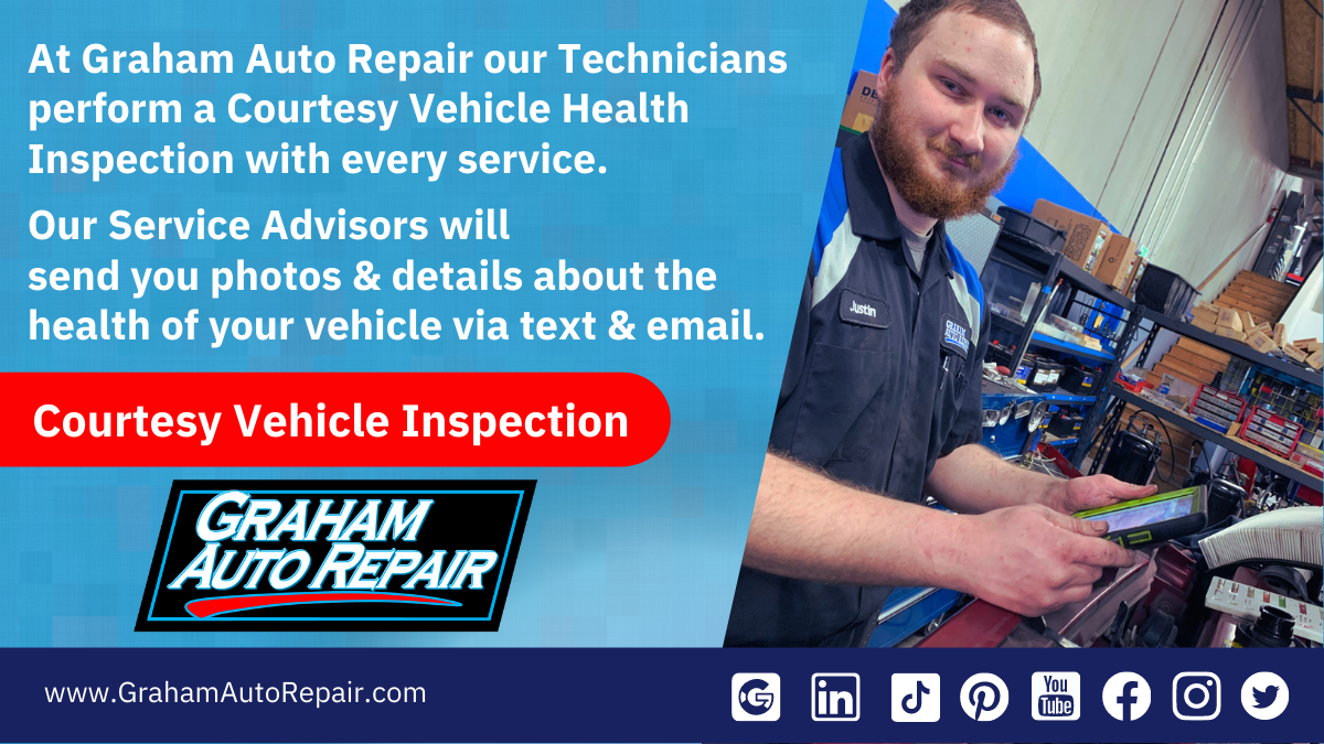 Graham Auto Repair Near Me in Graham, WA 98338 - Courtesy Vehicle Health Inspection